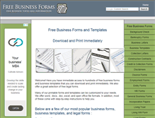 Tablet Screenshot of freebusinessforms.com